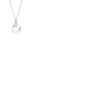 Elli Collier Femme Pendentif Fer à Cheval Ludique avec Cristaux en Argent Sterling 925