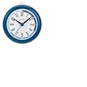 Bulova Shower Wall Clock, Model C4882 | Waterproof Design | Suction Cup Mount | Temperature Display | Easy-to-Read Digital Display