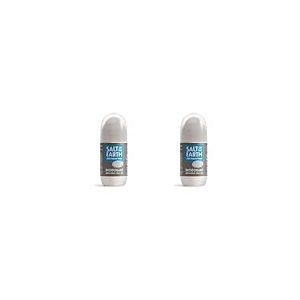 Natural Deodorant Roll On for Men by Salt of the Earth, Pure Armour Vetitver & Citrus - Refillable, Vegan, Long Lasting Protection, Cruelty Free, Made in the UK - 75ml (Lot de 2)