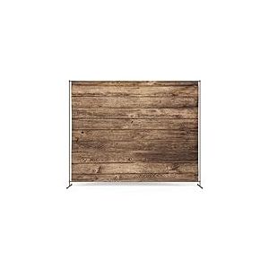 Zink Toile de Fond Murale Bois Vintage - Toile de Fond Infroissable 1,4 m x 1,8 m, Bois Gris, pour Anniversaires, Mariages, Baby Showers, etc.