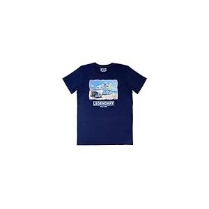 BRISA VW Collection - Volkswagen Combi Bus T1 Camper Van T-Shirt à la Mode avec Coupe Classique, Chemise à Manches Courtes pour Hommes et Femmes avec Motif rétro (M/Beachlife/Bleu)
