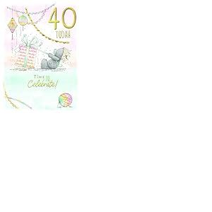 Me To You Tatty Teddy Carte d'anniversaire 40 ans Collection officielle 12,7 x 17,8 cm