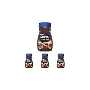 Nescaf&eacute; S&eacute;lection D&eacute;caf&eacute;in&eacute;, Caf&eacute; Soluble, Flacon de 200g (Lot de 4)