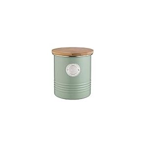 Typhoon LIVING Collection Boîte de rangement à thé avec couvercle, vert pastel, 1 l, boîte de rangement de cuisine pour thé, boîte de rangement en acier, boîtes de conservation avec couvercle