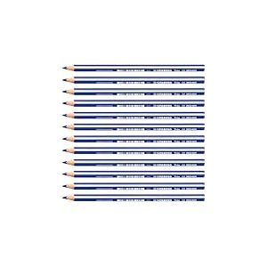 STABILO Trio thick - Lot de 12 crayons de couleur triangulaires - Bleu fonc&eacute;