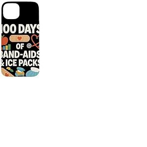 100 Days of Band Aids and Ice Packs Infirmi&egrave;re Scolaire Coque pour iPhone 15 Plus