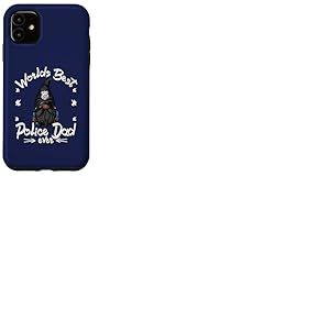 Worlds Best Police Dad for Men Grandpa Police Officer GNOME Coque pour iPhone 11