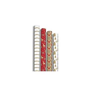 Clairefontaine 223877AMZC- Un Carton De 10 Rouleaux De Papier Cadeau - Papier Kraft 70g - Dimensions : 5x0,70m - Motif : "Lovely Home Red", Fêtes de Noël