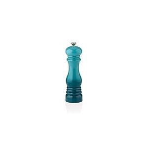 Le Creuset Moulin à Sel Classique Réglable, Plastique ABS Résistant aux Éclats, Anticorrosion, 21 cm, Bleu Caraïbes, 96002000490000, Karibik