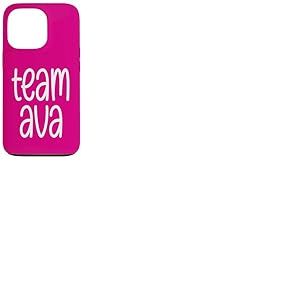 Team Ava Girls Nom Fille Sportive Petite-Fille Maman Coque pour iPhone 13 Pro