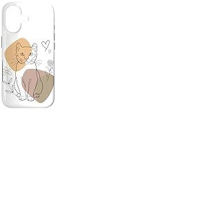 Line Art American Curl Minimalist Coque pour iPhone 17