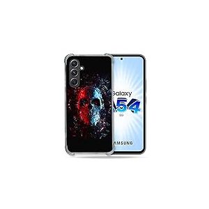 Cokitec Coque Renforcée en Verre Trempé pour Samsung Galaxy A54 5G Tete de Mort Deflagration