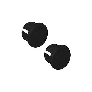 cyclingcolors 2x bouchon de guidon cintre v&eacute;lo plastique &agrave; clipser vintage (Noir)