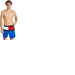 Tommy Hilfiger Short de Bain Homme Long Drawstring avec Cordon de Serrage, Bleu (Ultra Blue), S