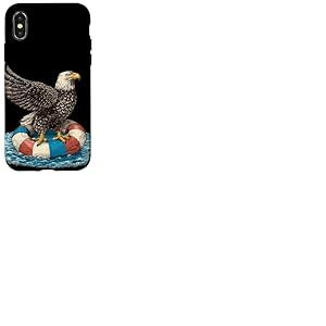 F&ecirc;te de Vacances &agrave; la Piscine avec ce Look d'aigle pour Les Fans de Bague Coque pour iPhone X/XS