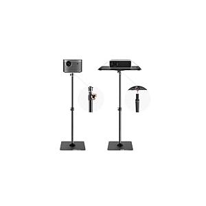 VEVOR Support de Projecteur Hauteur Réglable de 77 à 161 cm, Support Vidéoprojecteur sur Pied, Stand de Vidéoprojecteur avec Plateau, pour Cinéma en Plein Air Maison Bureau Scène Studio, Noir