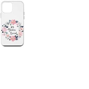 65 Years Loved 65th Birthday Floral 65 Year Old Men Women Coque pour iPhone 12 Mini