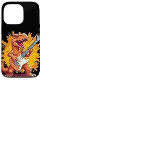 Dinosaure à bascule avec guitare électrique pour une ambiance forte Coque pour iPhone 13 Pro