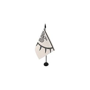 AZ FLAG - Drapeau De Table Viking Raven 21x14 cm - Petit Drapeau Bannière Au Corbeau De Bureau 100% Polyester Avec Hampe De 25cm Et Socle En Plastique Noir
