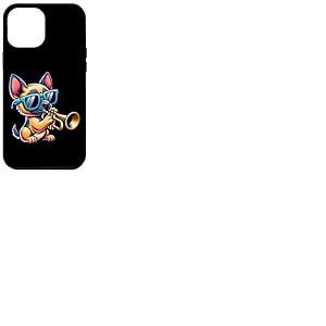 Chien Malinois Jouant De La Trompette Lunettes Coque pour iPhone 12 Pro Max