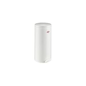 WESCO Poubelle &agrave; p&eacute;dale gastro 127 de couleur blanche, t&ocirc;le d'acier rev&ecirc;tue par pulv&eacute;risation, insert en m&eacute;tal de 22 l, p&eacute;dale en plastique
