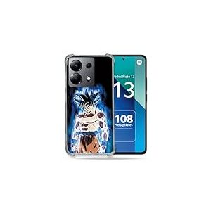 Cokitec Coque Renforcée Shatterproof pour Xiaomi Redmi Note 13 4G Manga Dragon Ball Sangoku Noir