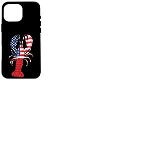 &Eacute;crevisse Homard Drapeau am&eacute;ricain &eacute;crevisses patriotiques Hommes Femmes Enfants Coque pour iPhone 16 Pro Max