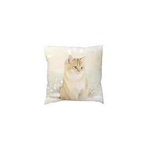 Home Fashion 66742 Sweety Housse de Coussin en Polyester Naturel 40 x 40 cm