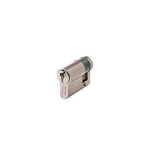 Vachette Demi-Cylindre de Serrure Mécanique FIRST pour Porte - Une Entrée 40x10mm - Mécanisme 5 Goupilles Sécurisé - 3 Clés - Installation Facile - Garantie 2 Ans - Finition Nickelée