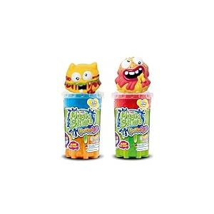 CRAZE Magic Slime YUMMIES 2er Pack | Slime pour Enfants aux Couleurs néon – 2X 85 ML avec Personnages à Ventouse, sans résidus