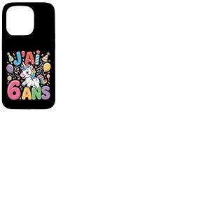 Enfant Licorne Enfant 6ans Anniversaire Garcon Fille Licorne Coque pour iPhone 15 Pro