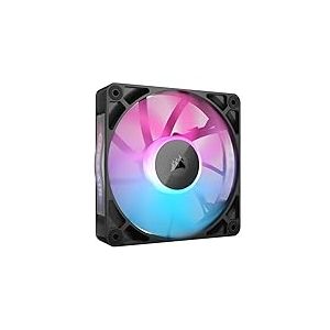 Watio Wave Ventilateur auxiliaire 120 mm RGB avec connecteur iCue, idéal pour améliorer la ventilation du système. Design noir élégant