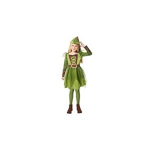 amscan Costume Peter Pan pour fille avec chapeau pour la journée mondiale du livre, taille 3-4 ans