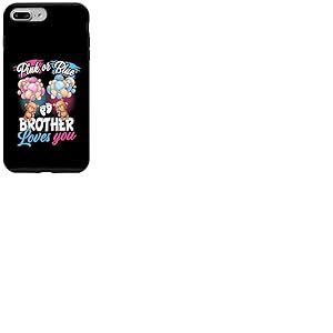 Ours Rose ou Bleu Brother Loves You Gender Reveal Coque pour iPhone 7 Plus/8 Plus