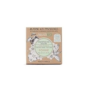 Jeanne En Provence - Shampooing Solide Pomme - Bio - Fabriqué France - 75 g