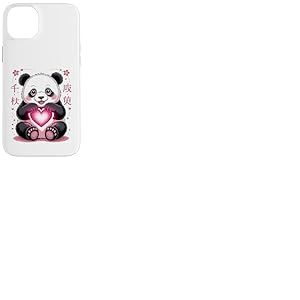 Panda Mignon avec Coeur | Ours Panda Doux avec Un Symbole de Coque pour iPhone 14 Plus