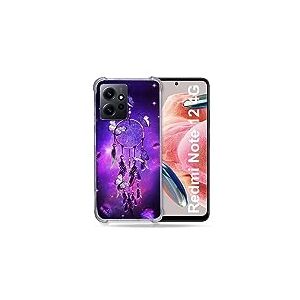 Coque Renforcée en Verre Trempé pour Xiaomi Redmi Note 12 4G Zen Attrape Reve Papillon