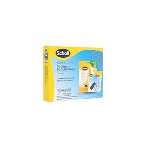 Scholl Routine Beauté Pieds - Coffret comprenant un masque pour pieds nourrissant au miel de manuka, un râpe anti-callosités technologie Nano-Verre et une crème pieds hydratation renforcée 75ml