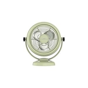 Cecotec - Ventilateur de Table EnergySilence 800 RetroDesk Green - 20 W, Diam&egrave;tre 25 cm, 3 pales, 2 Vitesses, Design Soign&eacute;, Utilisation Facile
