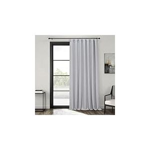 HPD Half Price Drapes Rideaux occultants Extra Larges textur&eacute;s en Faux Lin pour Chambre &agrave; Coucher - 254 x 243 cm (l x L) - pour Salon, d&eacute;coration d'int&eacute;rieur, Gris chin&eacute;