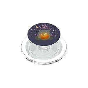 Goblincore Grenouille Cristal de Gu&eacute;rison Witchcore Nuit PopSockets PopGrip pour MagSafe