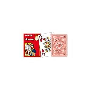 Modiano 300482 Cartes de Poker Cristallo 4 Index Rouge