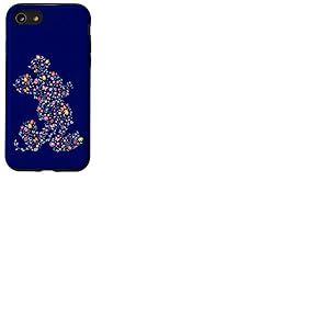 Disney Mickey Mouse Spring Flower Easter Egg Silhouette Pose Coque pour iPhone SE (2020) / 7 / 8