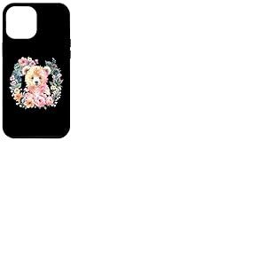 Ours Aquarelle Floral pour sa Fille, Petite-Fille Coque pour iPhone 12 Pro Max