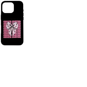 Ruban rose coyote chasseur coyote, coquette Coque pour iPhone 16 Pro