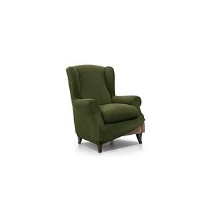 FAVERTI&reg; Housse de Fauteuil &agrave; Oreilles &eacute;lastique de 70 &agrave; 100 cm | Mod&egrave;le Reale | Pelouse | Housse r&eacute;glable pour Fauteuil &agrave; Oreilles Universelle | Protecteur de qualit&eacute; en Tissu Jacquard Toucher Coton