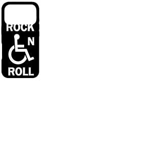 Rock-N-Roll Panneau d'acc&egrave;s handicap&eacute; pour Fauteuil Roulant Coque pour iPhone 17 Pro