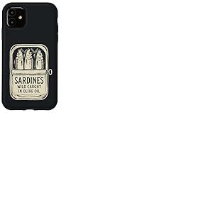 Sardines Sauvages p&ecirc;ch&eacute;es &agrave; l'huile d'olive Funny Retro Vintage Coque pour iPhone 11