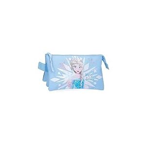 Disney Joumma La Reine des Neiges Magic Ice Trousse triple bleue 22 x 12 x 5 cm Polyester by Joumma Bags, bleu, Trousse triple