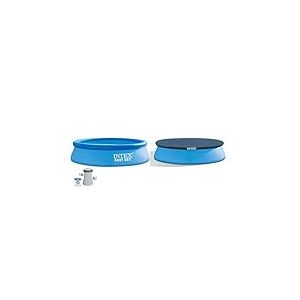 Intex Easy Set Pool - Piscine Hors Terre - Diamètre 305 x 76 cm - avec système de Filtration & bâche Protection pour Piscine autoportante 3m05